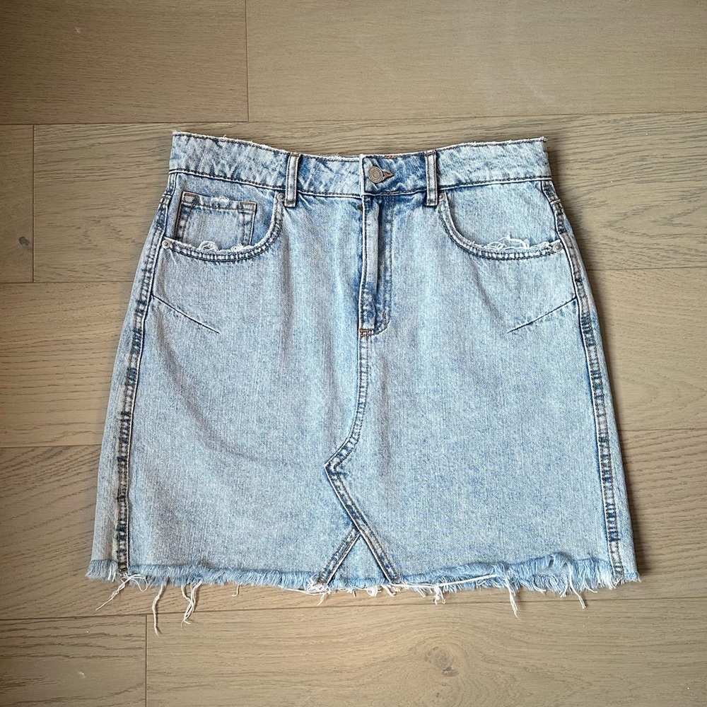 Dynamite Light Blue Denim Mini Skirt